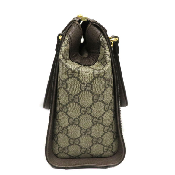 Gucci White Tote Bag Handbag Shoulder GG Supreme Strap - Picture 3 of 9